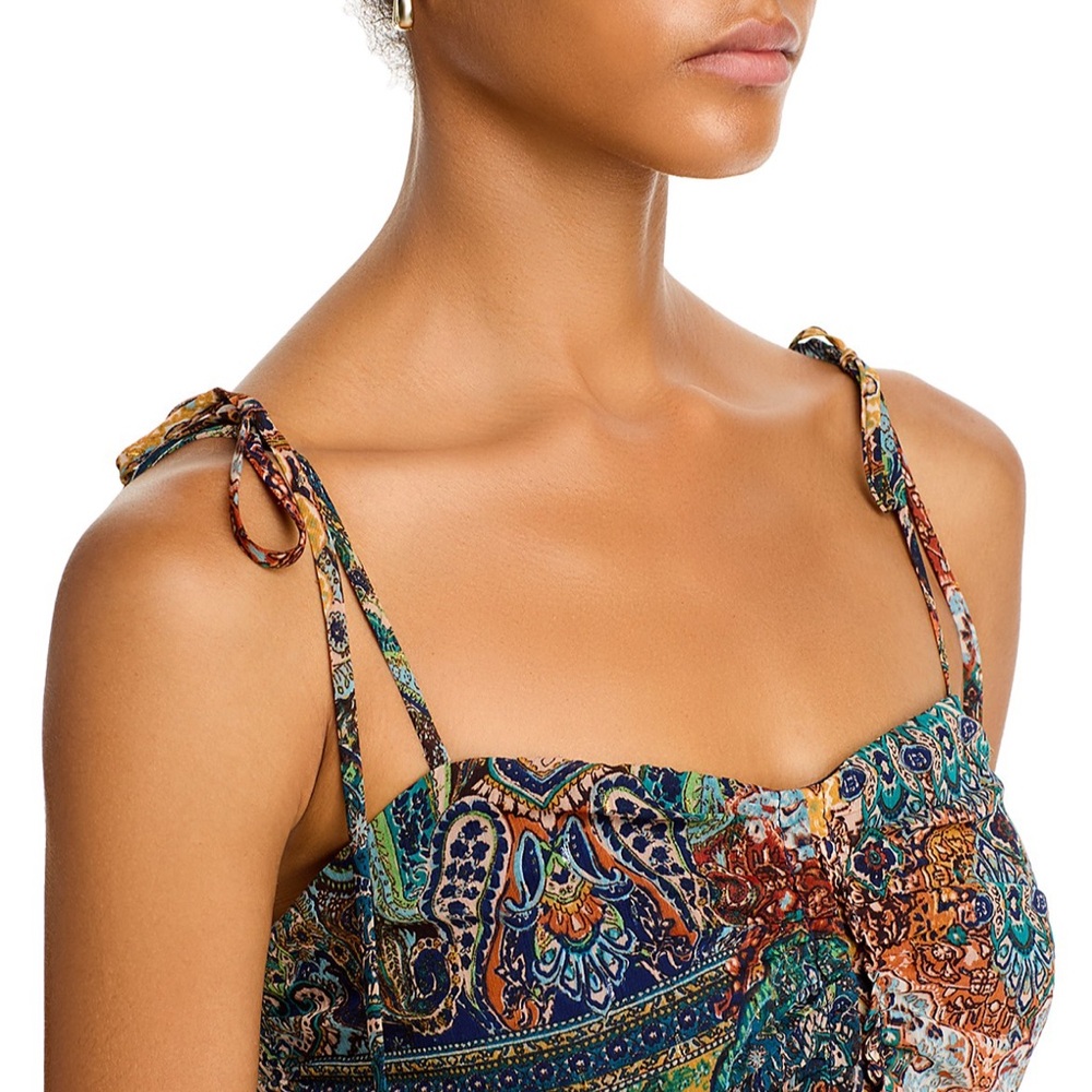 Aqua Bohemian Style Multicolor Midi Dress Size Medium New With Tag - Picture 4 of 5